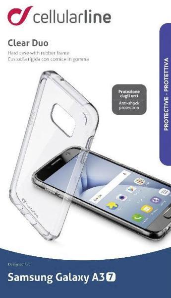 CELLULARLINE Custodia cover per Samsung Galaxy A3 2017 Cellular Line Clear Duo trasparente